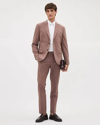 Slim-Fit Burgundy Suit Pant