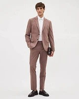 Slim-Fit Burgundy Suit Pant