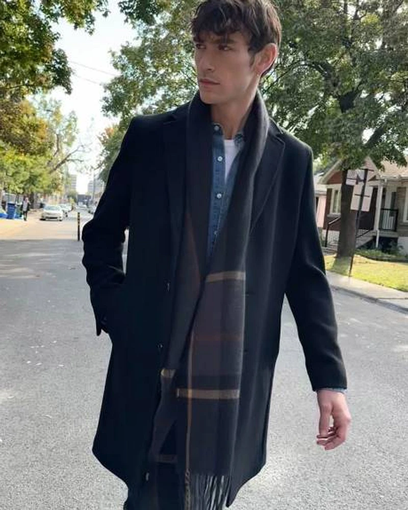 Classic Wool Coat with Tailored Collar