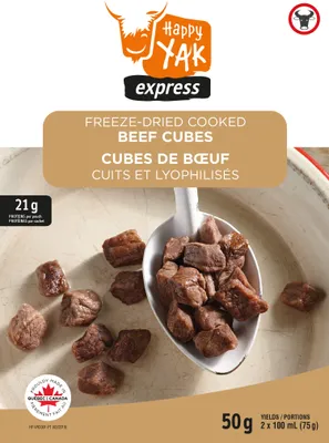 Freeze-Dried Cooked Beef Cubes