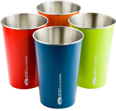 Glacier 16 oz Stainless Steel Pint - 4 Pack