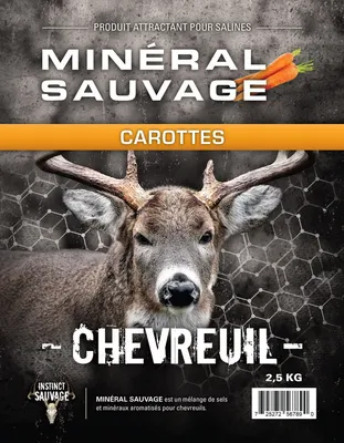 Minéral Sauvage Deer Salt and Minerals - Carrot - 2.5 kg