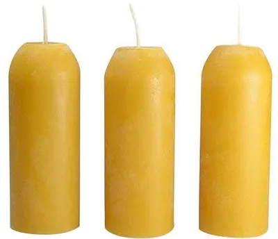 Natural Beeswax Candles - 3/PK