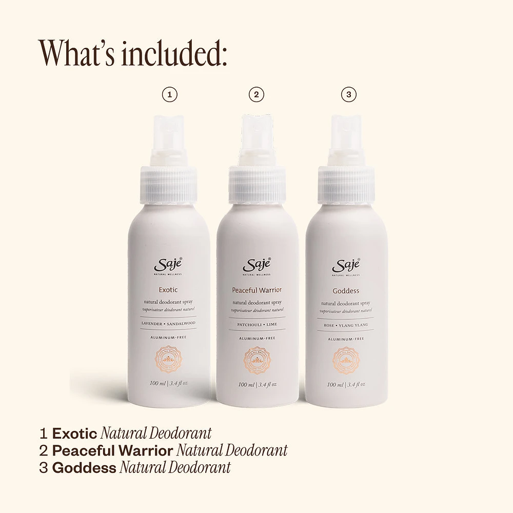 Natural Deodorant Trio