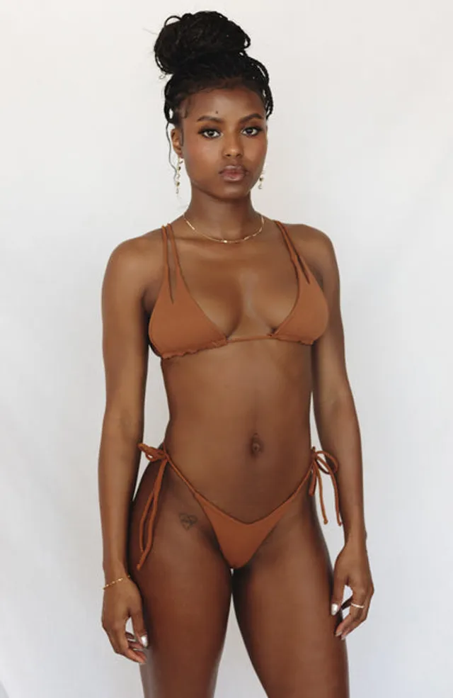 Bonita Paradise High Cut Side Tie Thong Bikini Bottom