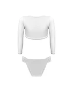 Keiki Paradiso Angel Long Sleeve Cropped Top