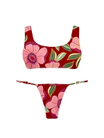 Paradiso Scoop Neck Petal Passion Bikini Top