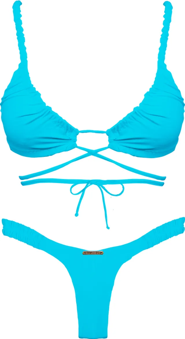 Flor Oceania Oceana Multi Ruched Bikini Top – San Lorenzo Bikinis
