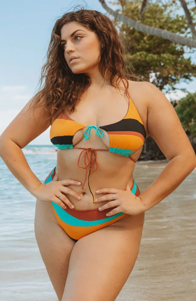 San Lorenzo Bikinis RETRO Honey Gold Bra Halter Top - RETBT203-XS