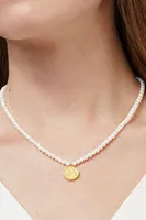 TRIESTE DELICATE PEARL NECKLACE- GLD