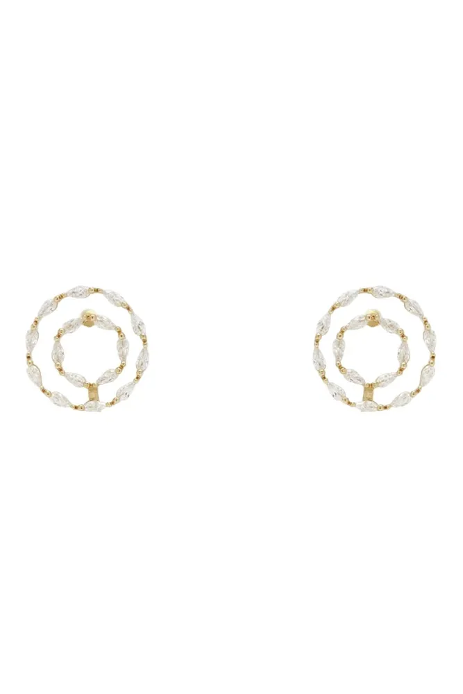 LILLIAN STUDS- GLD/CLEAR