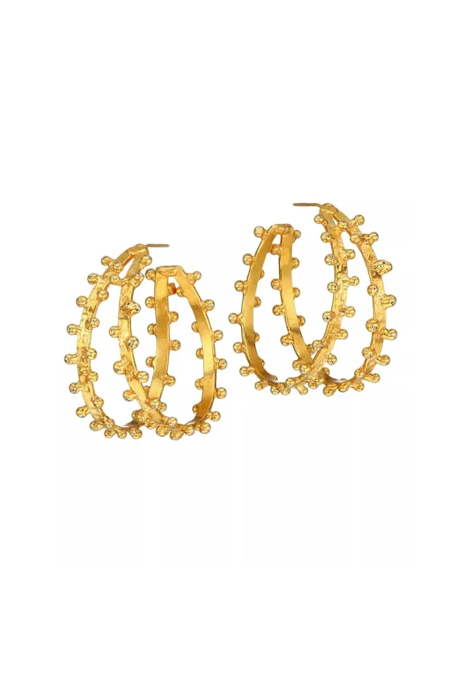 DOUBLE GIPSY EARRINGS- GOLD