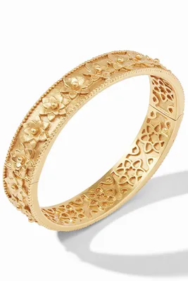 FLORA HINGE BANGLE- GLD