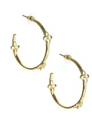 MAGGIE HOOP EARRINGS- PEARL