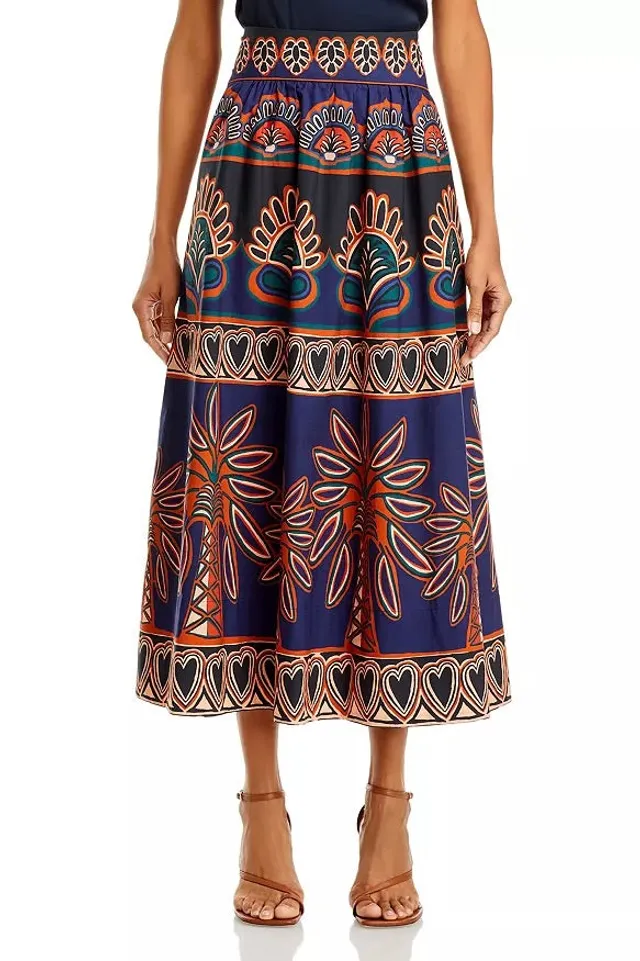 FARM Rio Anika Tapestry Midi Skirt