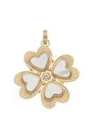 LUCKY IN LOVE MOP CLOVER PENDANT- DRAWN LINK CHAIN