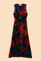 FLOWER SEASON WRAP MAXI DRESS