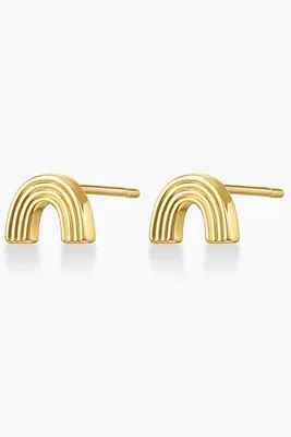 RETRO RAINBOW STUDS- GLD