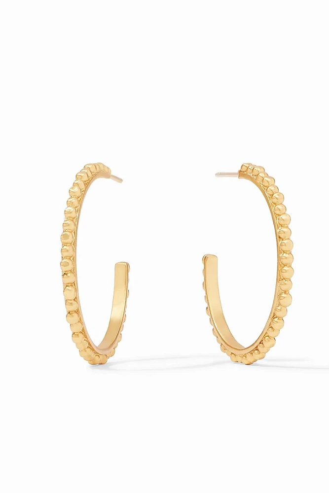 COLETTE BEAD HOOP MED- GOLD