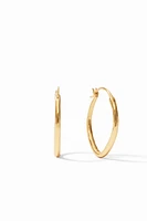 FLEUR DE LIS DOUBLE HOOP EARRING- GOLD