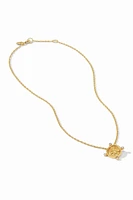 BEE CAMEO SOLITAIRE NECKLACE- GLD