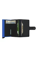 MINIWALLET MATTE BLACK/BLUE OS