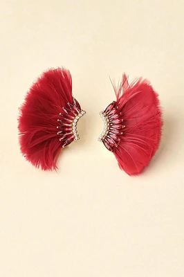 LUX MINI MADELINE FEATHER EARRING