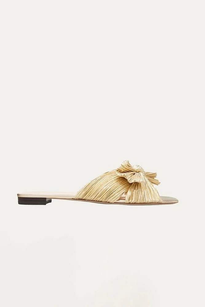 DAPHNE PLEATED BOW SLIDE