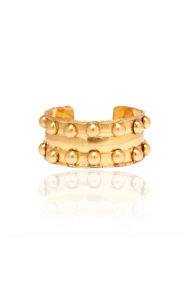 STONE MASSAI II CUFF- GOLD