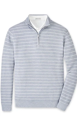 SOUTH BEND STRIPED 1/4 ZIP SWEATER