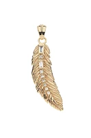 LUCKY FEATHER PENDANT- SATELLITE CHAIN