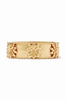 FLORA STATEMENT HINGE BRACELET- GLD