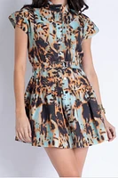 ZELIE PRINT MINI DRESS