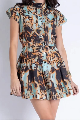 ZELIE PRINT MINI DRESS