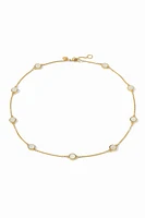 VALENCIA DELICATE STATION NECKLACE- PEARL