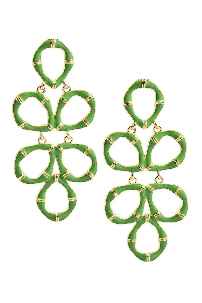 BAMBOO ENAMEL GINGER EARRINGS