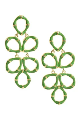 BAMBOO ENAMEL GINGER EARRINGS
