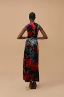 FLOWER SEASON WRAP MAXI DRESS