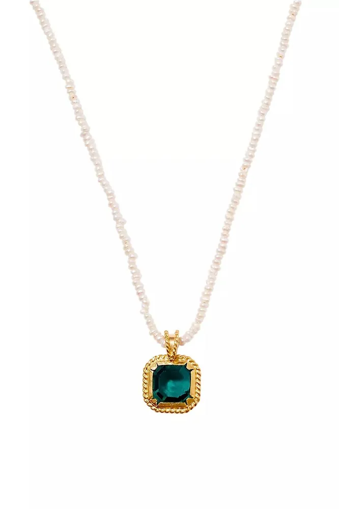 EMERALD CATANIA PENDANT PEARL NECKLACE