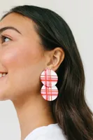 PEPPERMINT DOUBLE CIRCLE EARRINGS