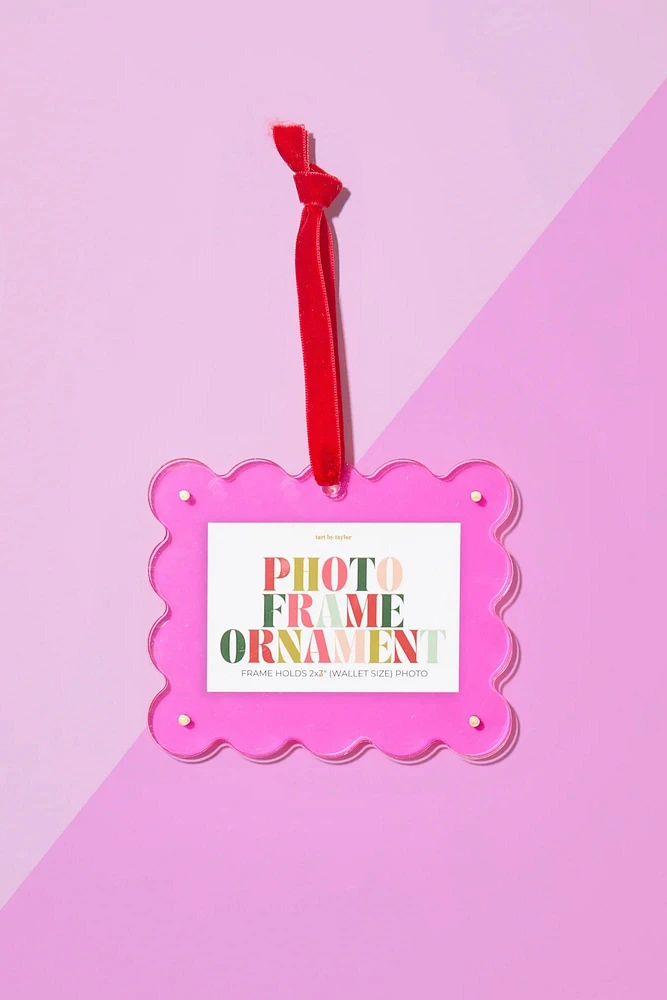 HOT PINK FRAME ORNAMENT