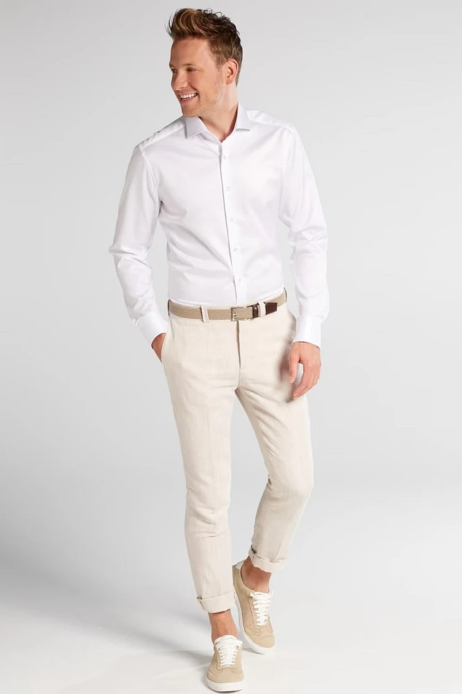 LUXURY SHIRT SLIM FIT CUTAWAY COLLAR WHT