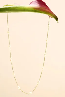 LINA PEARL NECKLACE- WHITE/GOLD