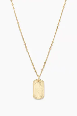 GRIFFIN DOG TAG NECKLACE - GOLD