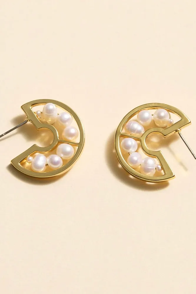 BETTY HOOPS- WHT/GLD