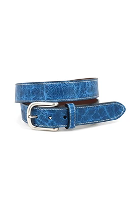 MATTE CALFSKIN CONTRAST STITCH BELT (54772)