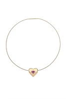 LOVE HAPPY HEART PENDANT- OMEGA WIRE