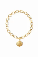 SANIBEL SHELL STATEMENT NECKLACE- GLD