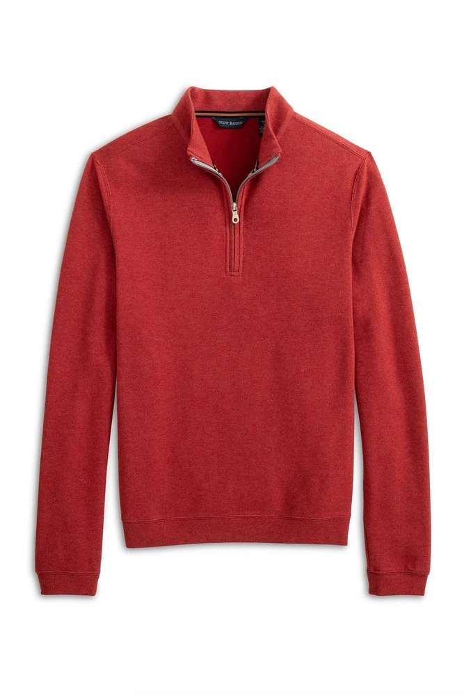 STRETCH HEATHER FLEECE PULLOVER