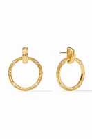 ASTOR DOORKNOCKER EARRING- GLD/CZ